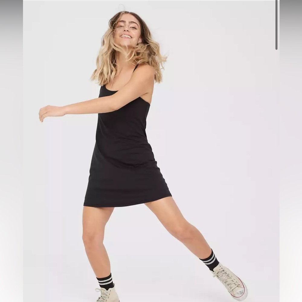 Aerie Offline Cute Black Tennis Dress